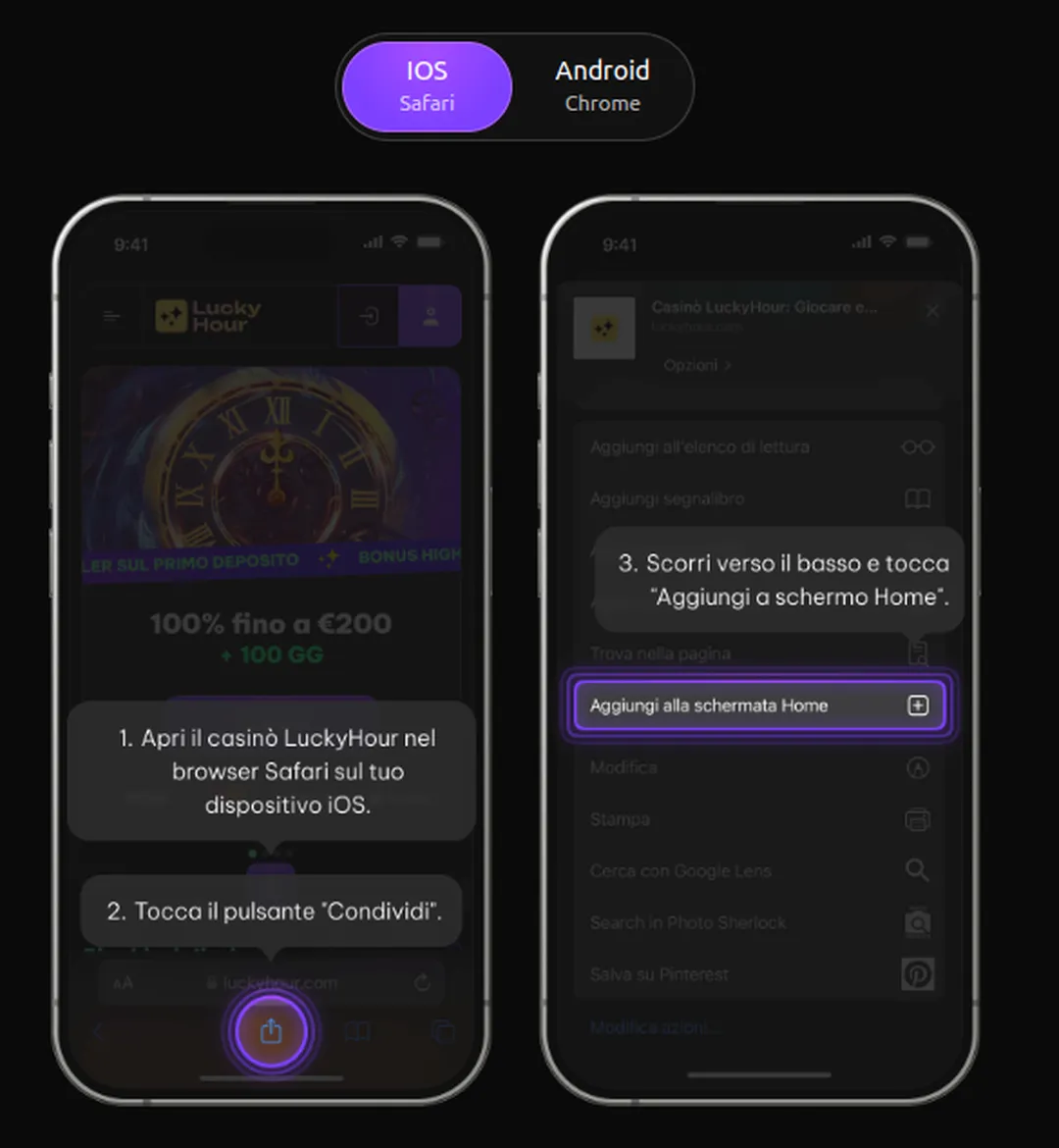 LuckyHour Casino mobile app